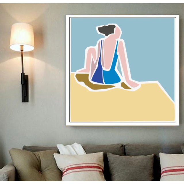 BACK ON THE BEACH. Large Print 30 x 30 x.02 deep, no frame