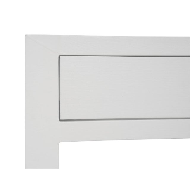 2020s White Linen Wrapped Nightstand For Sale - Image 5 of 10