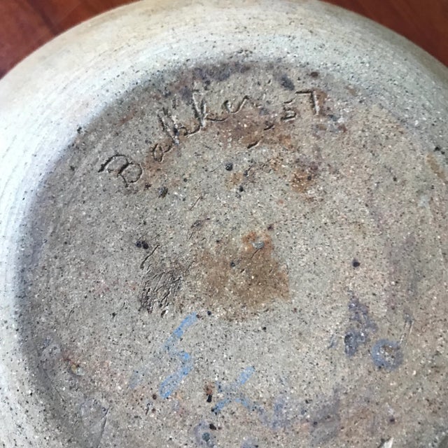 Vintage Rustic Farmhouse Signed Bakker (?) 57 Pottery Bowl Chairish
