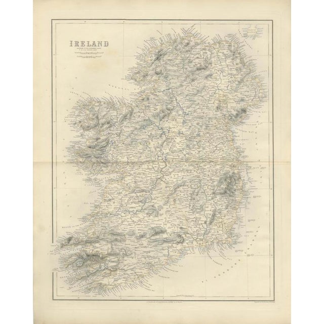 Antique Map of Ireland According to the Government Survey, 1860 For Sale - Image 3 of 8