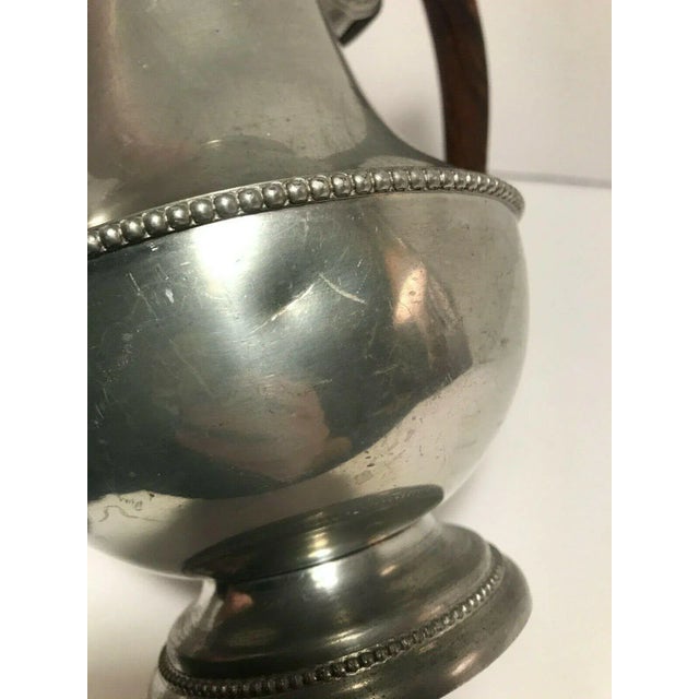 Coffee Antique Art Deco Pewter "Les étains L’île De France" Malta Coffee Pot & Creamer Set- 2 Pieces For Sale - Image 8 of 9