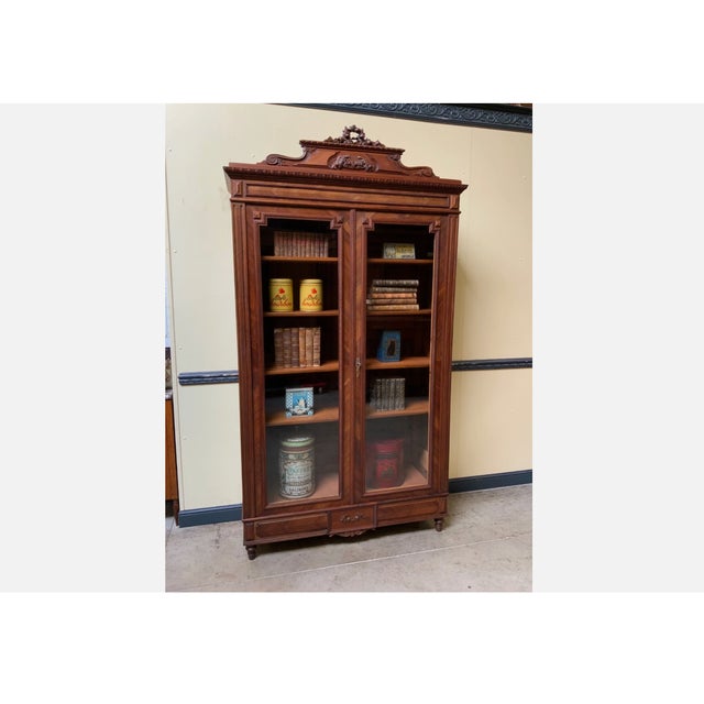 Antique Art Nouveau China Display Cabinet, 1910 For Sale - Image 6 of 11