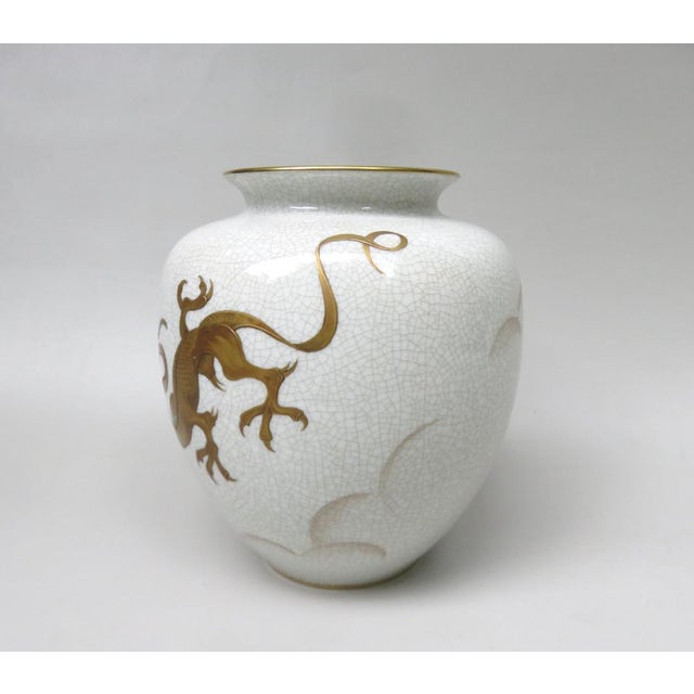 Vase with Dragon by A. Geigenmüller for H&C Heinrich, 1940s For Sale - Image 4 of 18