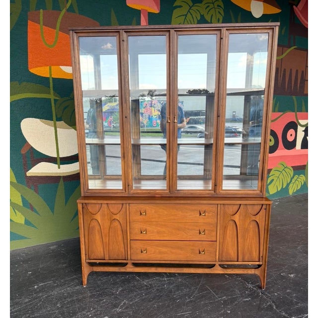 Wood Mid Century Broyhill Brasilia Hutch For Sale - Image 7 of 16