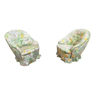 Vintage Bedroom Armchairs by Gio Ponti for Cassina, Set of 2 For Sale