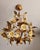 Vintage Gold-Plated and Hand-Forged Florentine Pendant Lamp with Porcelain Roses, 1960s For Sale - Image 18 of 18