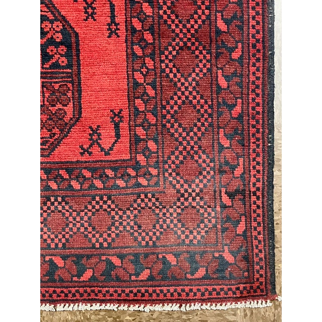 Vintage Afghan Hand-Knotted Rug 4'11" X 6'7" For Sale - Image 4 of 5