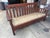 Antique Stickley Brothers Grand Rapids Mission Oak Settee With New Pullup Leather Seat Upholstery - Circa 1900 For Sale - Image 10 of 10
