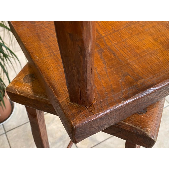 Vintage High Bar Stools in Wood, 1950s, Set of 3 For Sale - Image 4 of 18