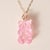 Pink Gummy Bear Pendant Necklace Resin & 14K Gold Chain Playful and sweet with a touch of fine jewelry elegance, this...