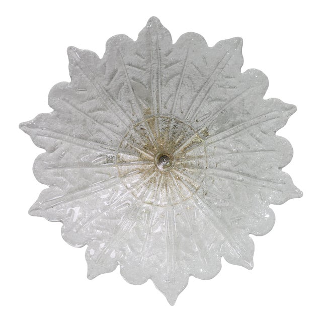 Amsterdam Palmetta, Italian Murano Glass Ceiling Light or Flush Mount, 1970s For Sale