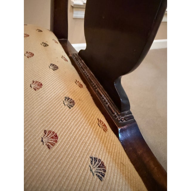 Wood Antique Game Table With 4 Chairs For Sale - Image 7 of 13