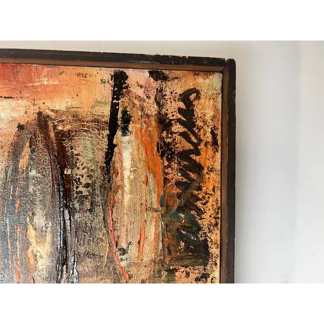 Alice Marcus " Seascape With Sailboats" Oil on Canvas Painting, Framed 1950's For Sale - Image 9 of 14