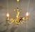 Vintage Metal Floral Chandelier, France, 1970s For Sale - Image 3 of 12