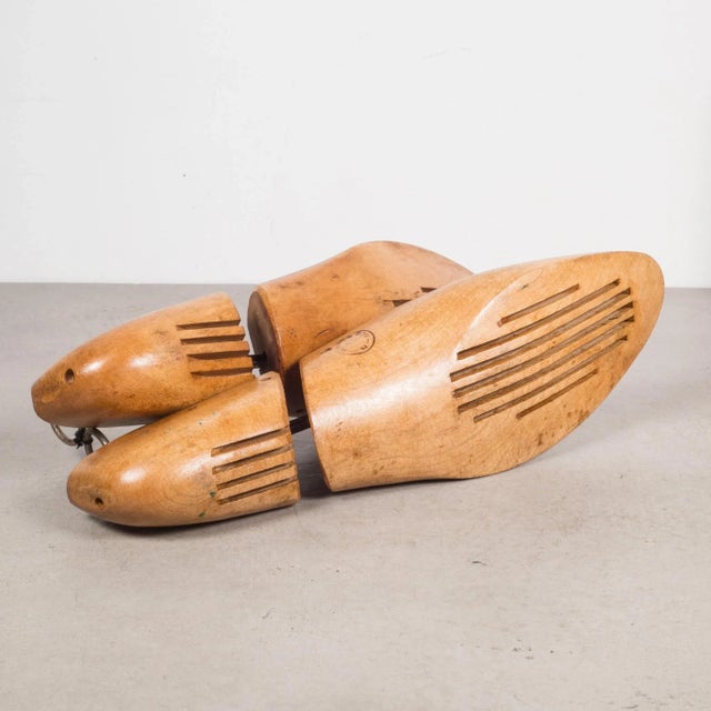 Antique Wooden Shoe Forms With Metal Handles C.1920 For Sale In San Francisco - Image 6 of 7