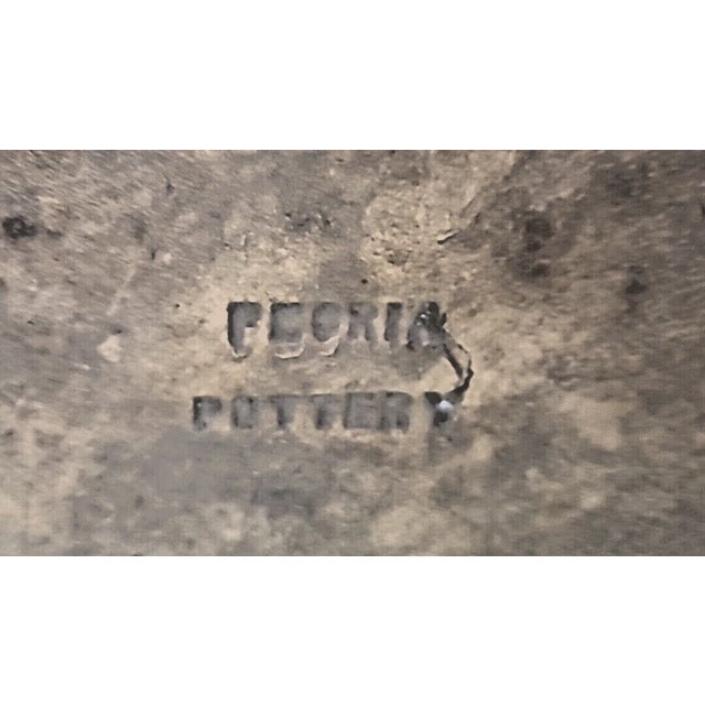 American Antique Peoria Pottery Stoneware Jar — 19th C Brown Glaze, 15″ Tall For Sale - Image 3 of 8