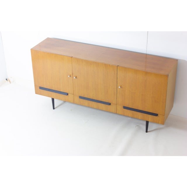 Black Modernist Belgian Sideboard in Maple, 1960s For Sale - Image 8 of 11