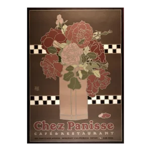 Chez Panisse Restaurant Birthday Celebration: Original Goines Graphic Art Poster, 1989