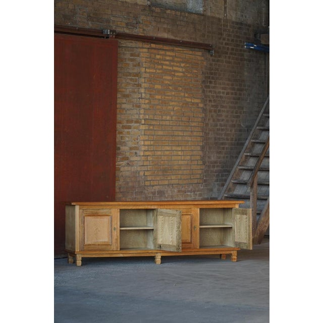 Danish Oak Sideboard with Paneled Doors, 1950s For Sale - Image 13 of 18