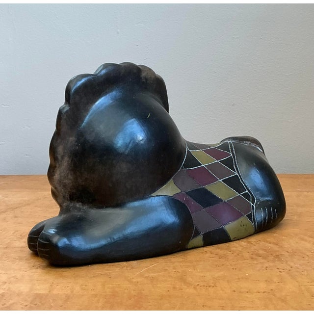 Ceramic Vintage Original Pottery Lion For Sale - Image 7 of 12