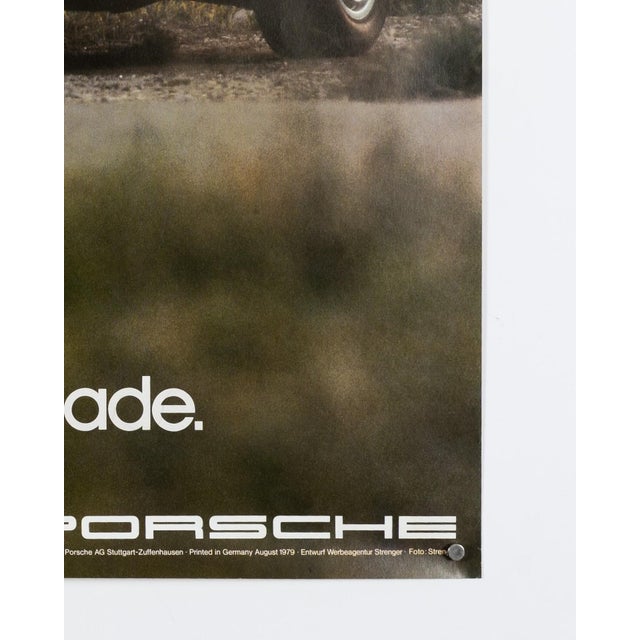 Brown Porsche the Car of the Decade 1979 Original Advertising Poster For Sale - Image 8 of 9