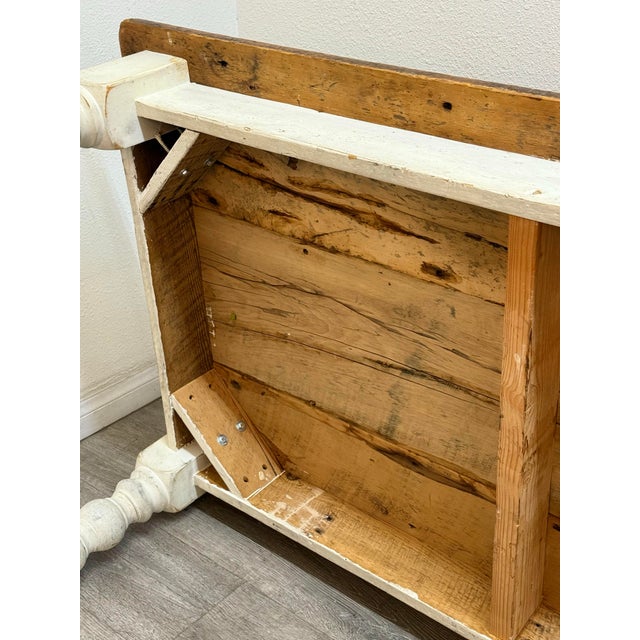 Vintage Farm Style Long Table For Sale - Image 9 of 9