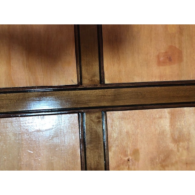 1970s Lacquer Maple Ming Style Chow Leg Table For Sale - Image 4 of 5