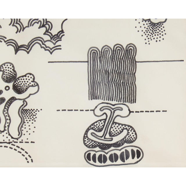 Late 20th Century Abstract Ink Drawing by William Itter For Sale - Image 5 of 8