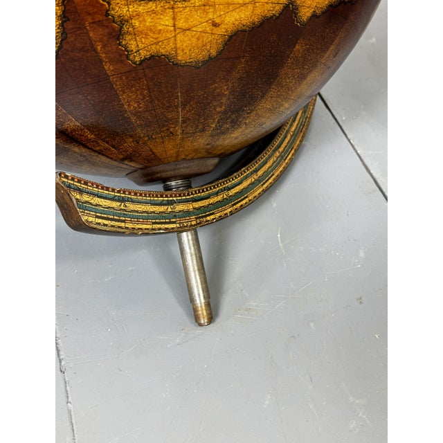 Wood Large Vintage Italian Classical Globe Bar Cabinet, 1970s For Sale - Image 7 of 16