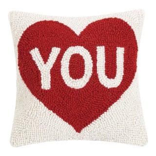 Heart You Hook Pillow, 10" x 10" For Sale