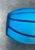 Encased Glass Vase 12” Deep Sky Blue W/Purple Stripes, Elegant Silhouette, Handmade Whimsical For Sale - Image 10 of 12