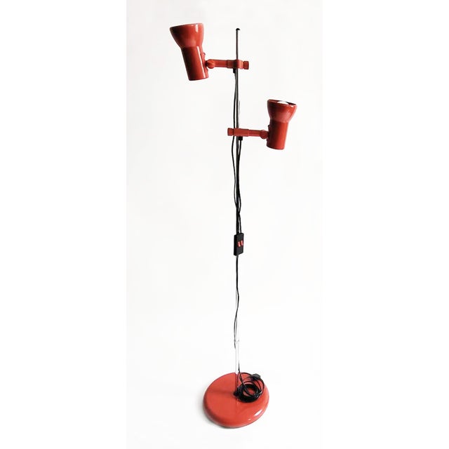 Red Vintage Italian Floor Lamp, 1980s For Sale - Image 8 of 8