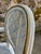 Louis XVI Style Caned Medallion Armchair in White and Blue, 1950s For Sale - Image 4 of 12