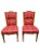 Ruby Red Set of Three Henrendon Folio One Fruitwood and Upholstered Side Chairs For Sale - Image 8 of 11