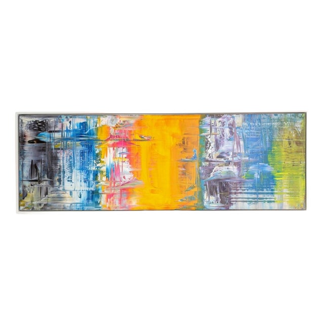 Kim Dieu, Modern Abstract Composition, Acrylic on Canvas, Framed For Sale