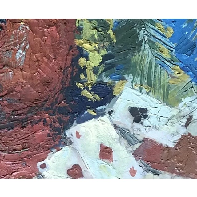 Percival Pernet, Bouquet de mimosa et jeux de carte, bouquet niçois, Oil on Paper on Cardboard For Sale - Image 5 of 8