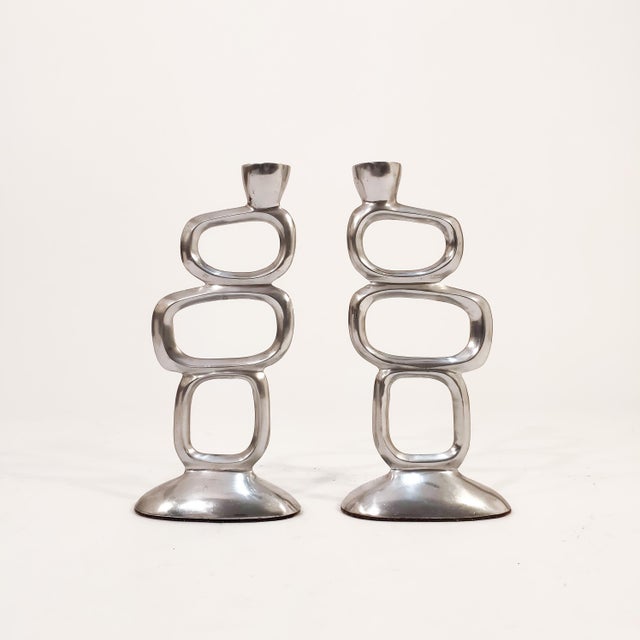 Silver Candleholders by Matthew Hilton, 1980s, Set of 2 For Sale - Image 8 of 8