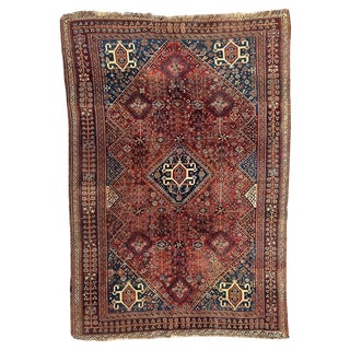 Antique Qashqai Rug, 1890s For Sale