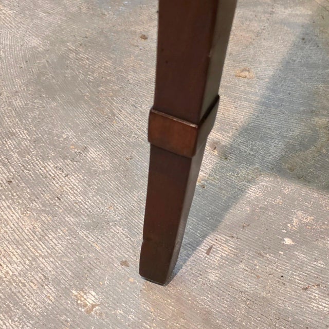 Wood Set of 6 Vintage John Stuart Neoclassical Regency Revival Dining Chairs With Greek Key Inlay For Sale - Image 7 of 12