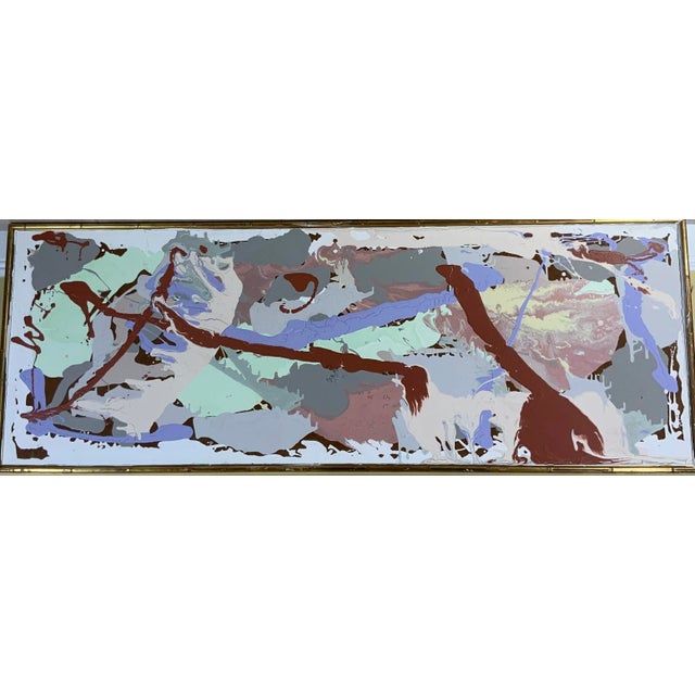 Contemporary "Sideview 2" Contemporary Abstract Mixed-Media Painting by Joseph Malekan, Framed For Sale - Image 3 of 13