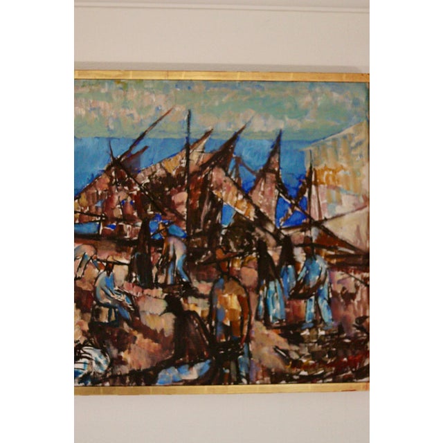 Lennart Andersson, Boats, 1959, Oil on Canvas, Framed For Sale - Image 15 of 18