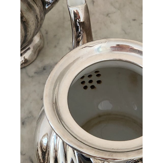 Vintage Wmf Lustre Art Deco Coffee and Tea Service Set, Made in Germany- 4 Pieces For Sale In New York - Image 6 of 12