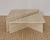 Two (2) piece triangular shaped vintage travertine coffee table. The two (2) modular parts allows you to arrange the...