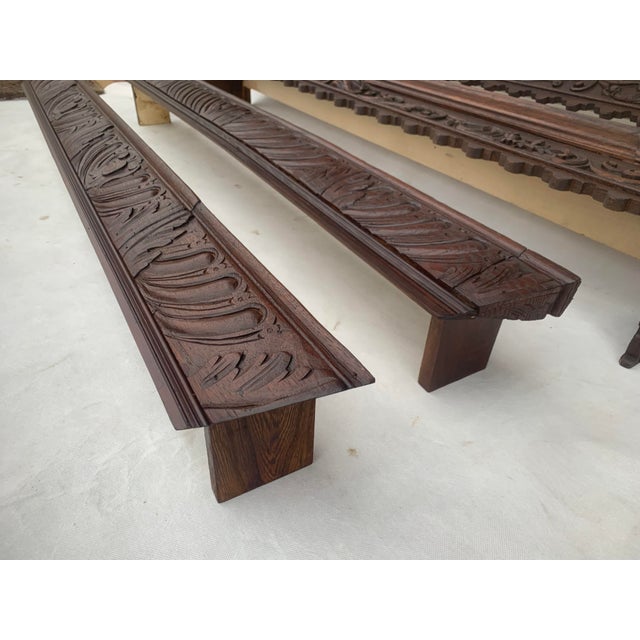 Antique Neo-Renaissance Wooden Curtain Rod Covers, 1890s, Set of 4 For Sale - Image 6 of 18