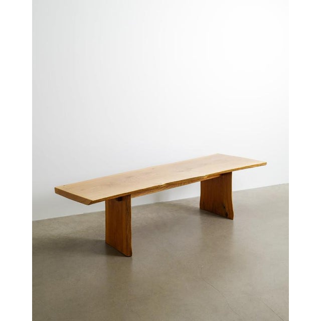 Wood Vintage Danish Wooden Free Form Sculptural Bench, Console or Coffee Table in Solid Oak, 1970s For Sale - Image 7 of 7