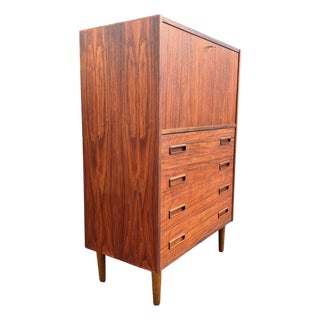 Fully-Refinished Danish Teak Secretaire For Sale