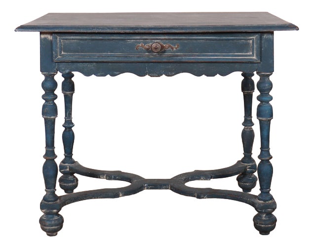 English Painted Lamp Table