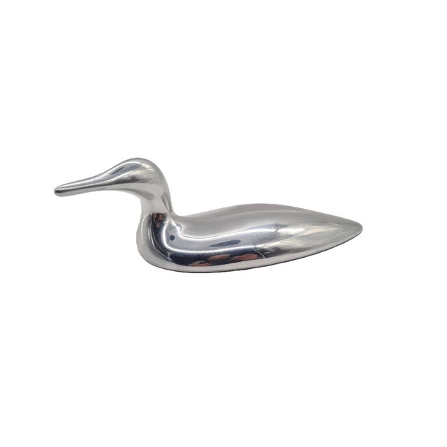 Hoselton Swan Sculpture in Polished Aluminum, 1970s For Sale - Image 12 of 12