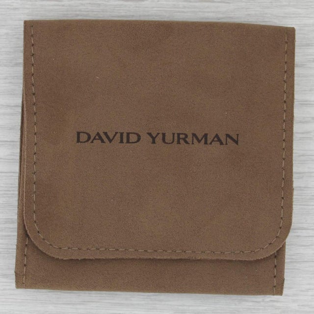 Yurman 1.40ctw Diamond White Agate Cuff Bracelet W/ Pouch Sterling Silver 6.5" For Sale In Greensboro - Image 6 of 8