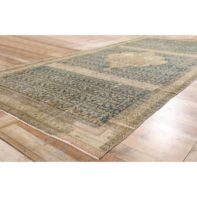 Textile Late 19th Century Antique Persian Malayer Rug - 06'10 X 15'04 For Sale - Image 7 of 9